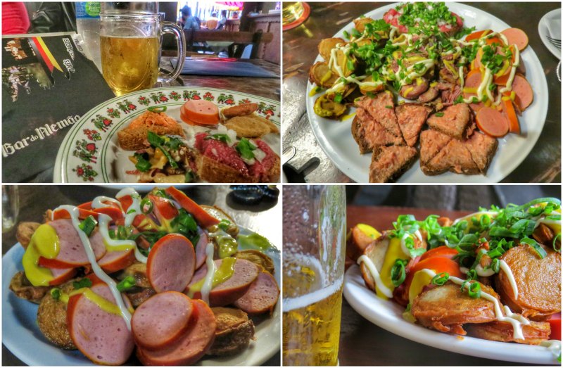 Carne de Onça e Submarino no Bar do Alemão Aperitivos | Viajante Solo