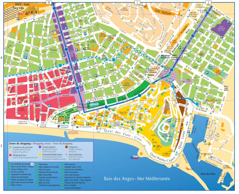 Mapa Turístico de Nice