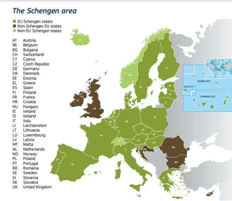 Países Membros do Espaço Schengen